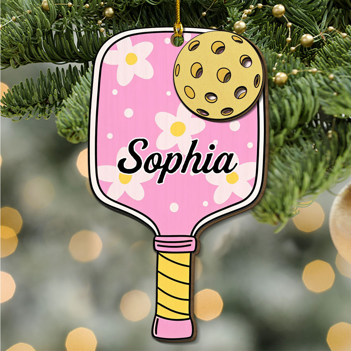All I Want For Christmas Is Pickleball - Personalized Custom Freeshape 2-Layered Wood Ornament