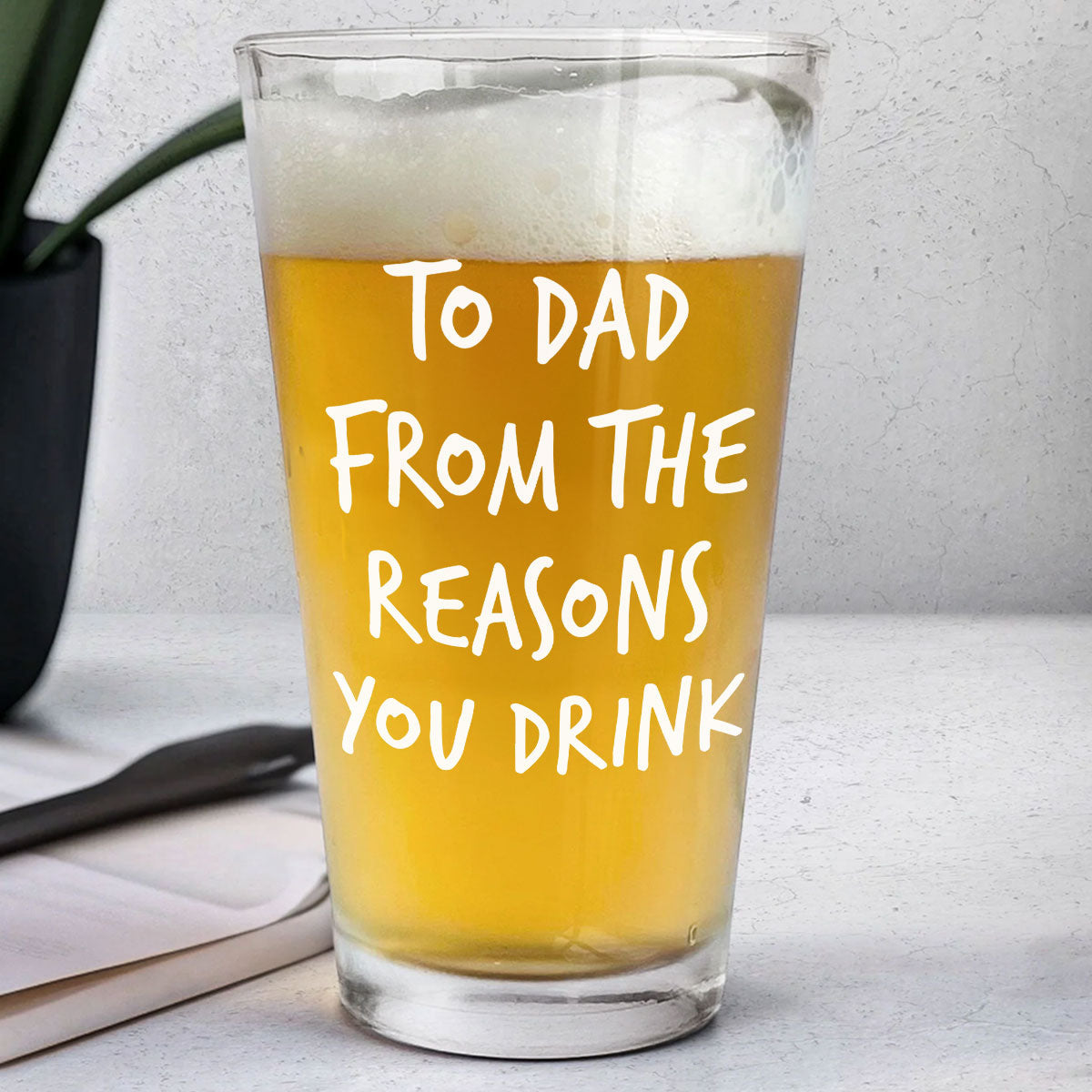 From The Reasons Your Drink  - Personalized Custom Beer Glass