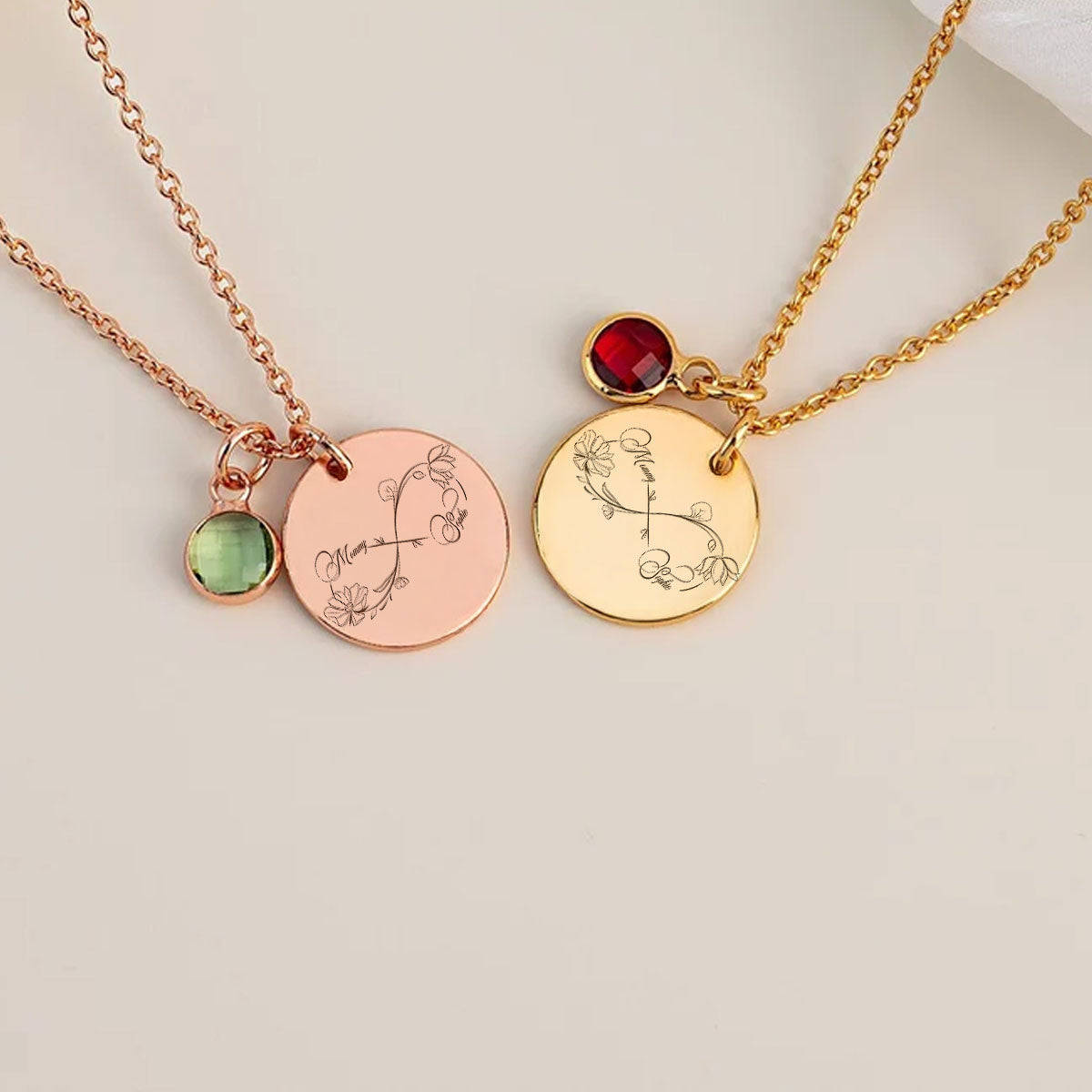 First My Daughter Forever My Friend - Personalized Custom Birthstone Necklace With Message Card