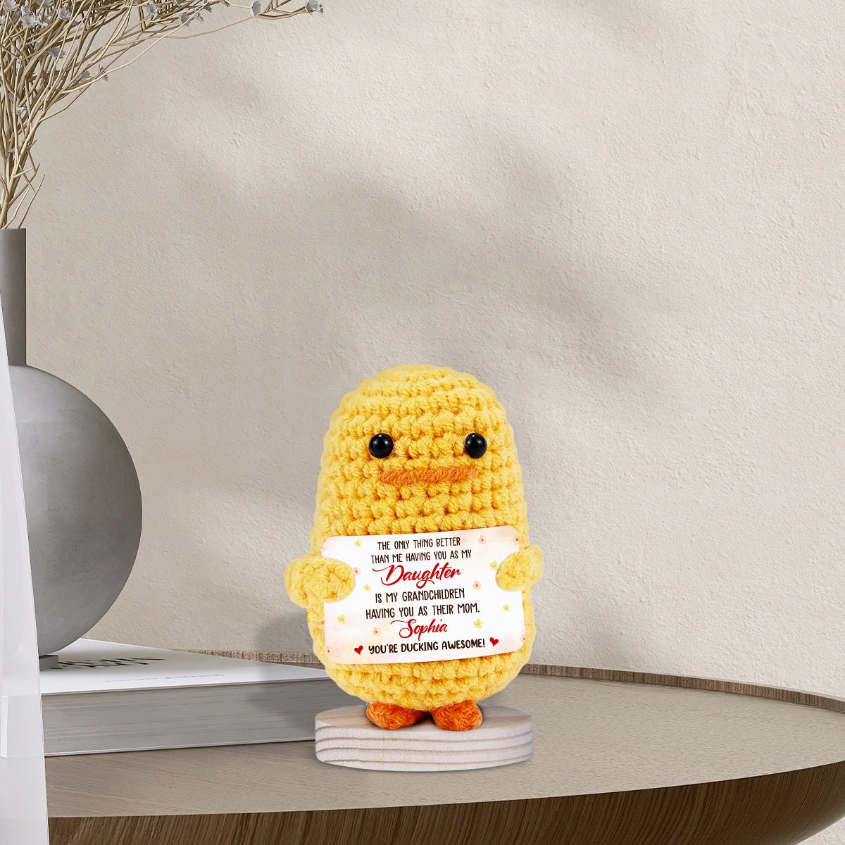 The Only Thing Better - Personalized Custom Duck Crocheted Plushie With Message