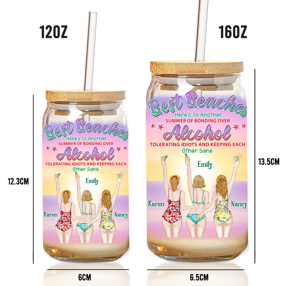 Best Beaches - Personalized Custom Glass Can