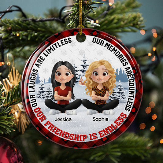 Our Friendship Is Endless Ver New - Personalized Custom Ceramic Ornament