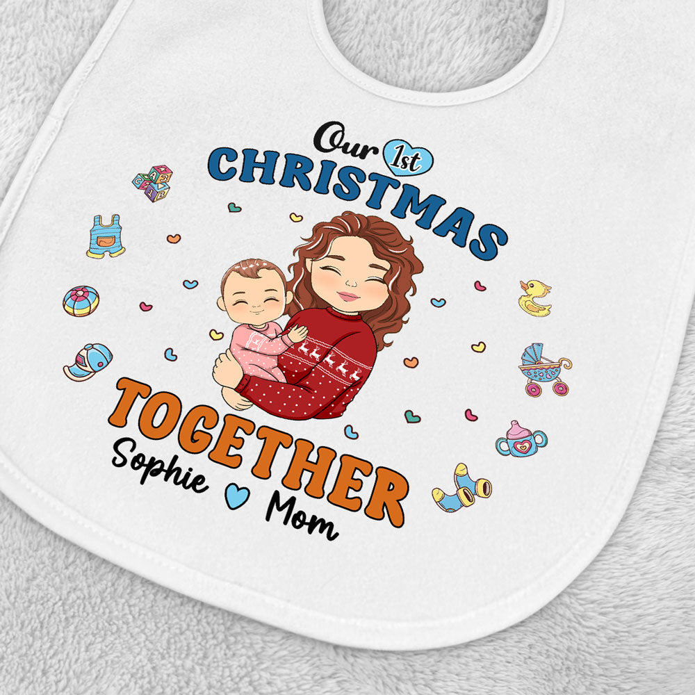 1st Mothers Day Together - Personalized Custom Baby Bib