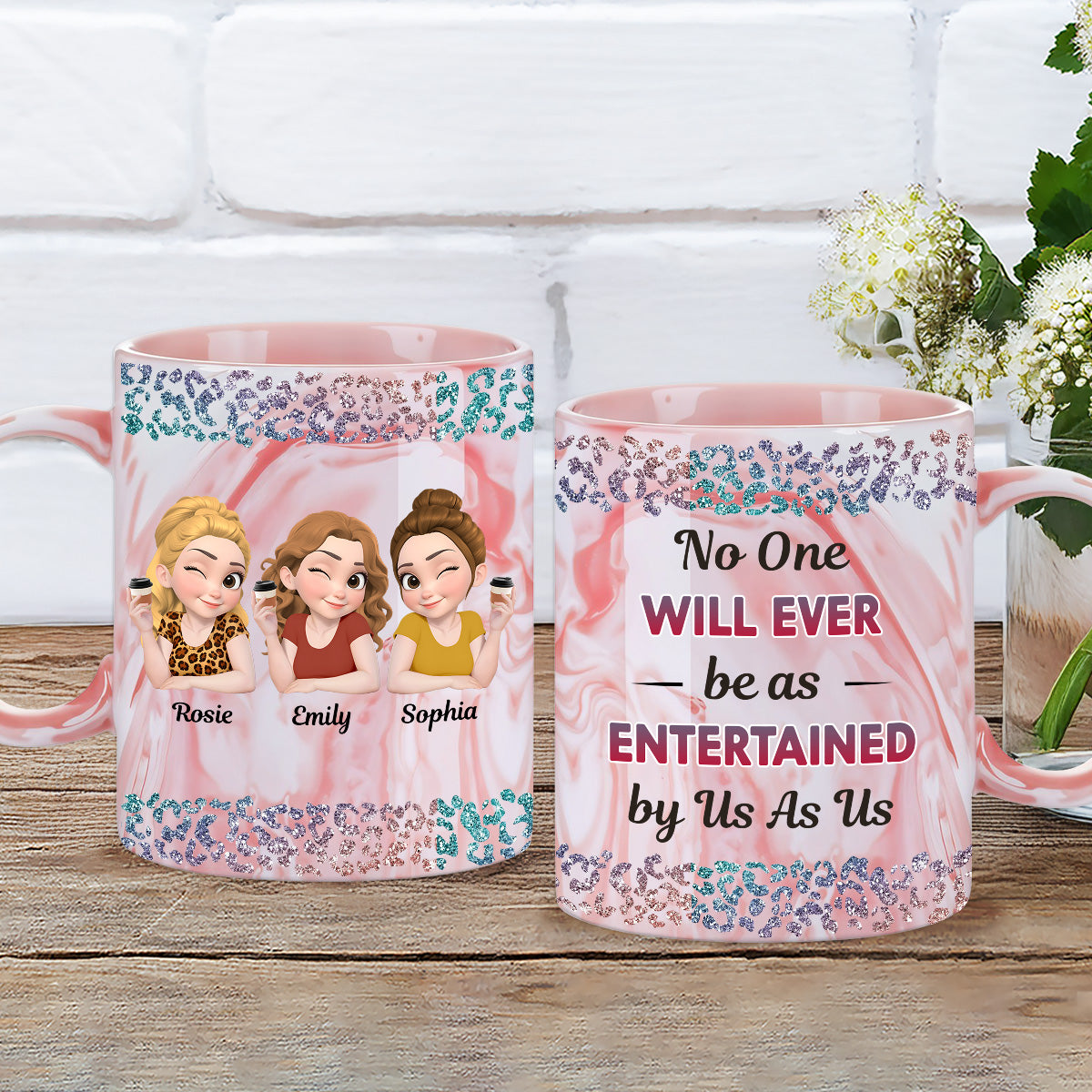 My Favorite Weirdo - Personalized Custom Pink Marble Mug