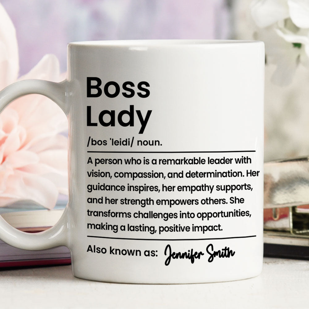Boss Lady - Personalized Custom Coffee Mug