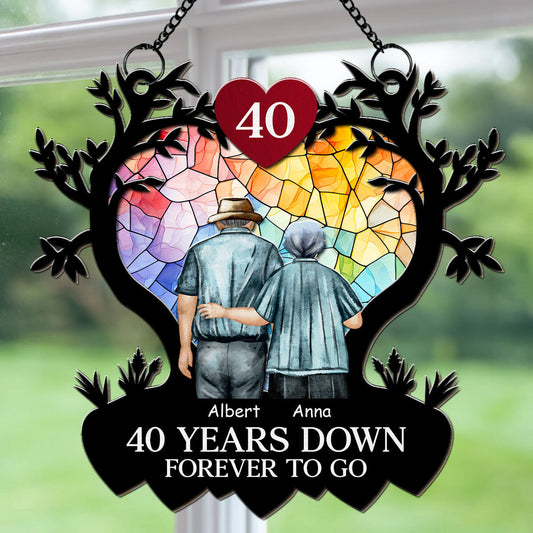 Many Years Down Forever To Go - Personalized Custom Suncatcher