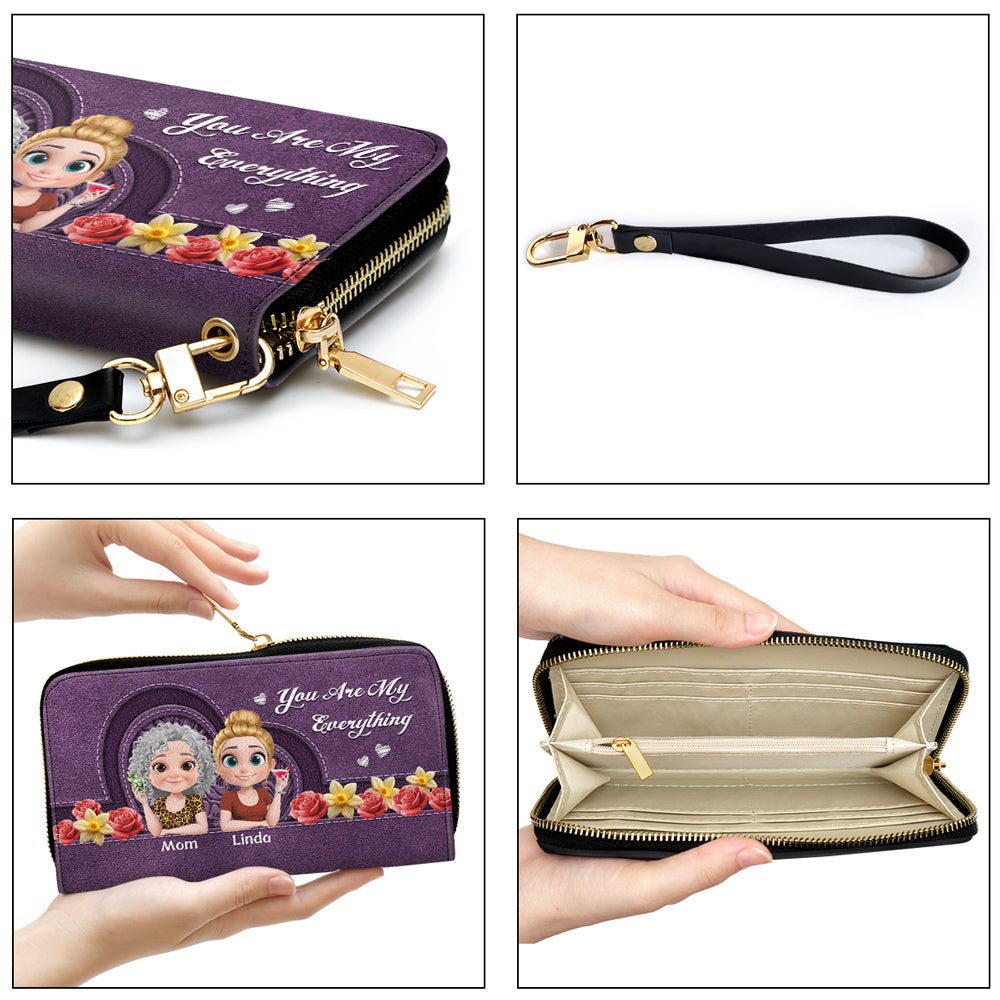 Mommy You Are My Everything - Personalized Custom Leather Wallet