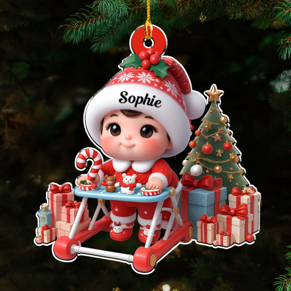 Sweet Baby In Stroller - Personalized Custom Acrylic Ornament