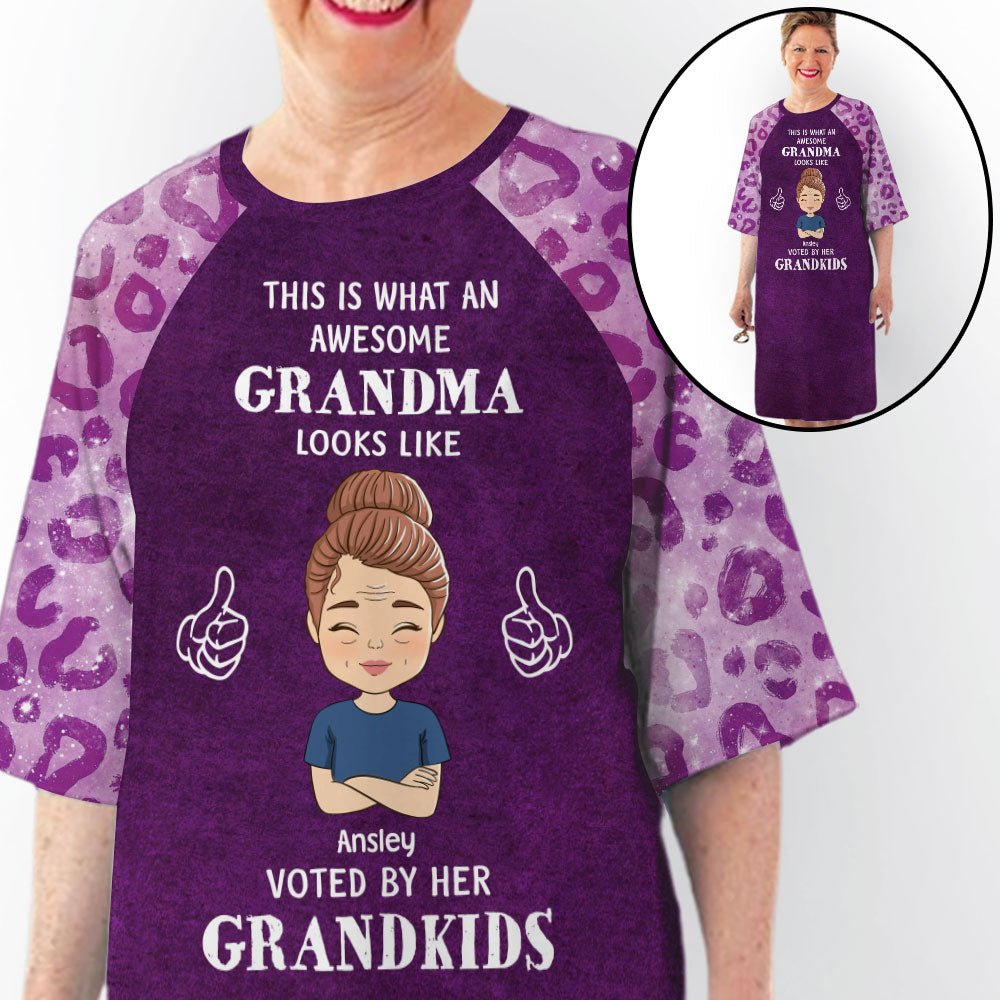 Awesome Grandma Look Like - Personalized Custom 3/4 Sleeve Dress