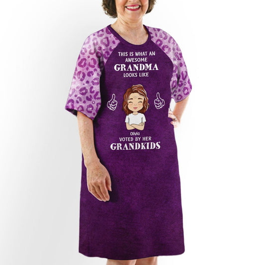 Awesome Grandma Look Like - Personalized Custom 3/4 Sleeve Dress