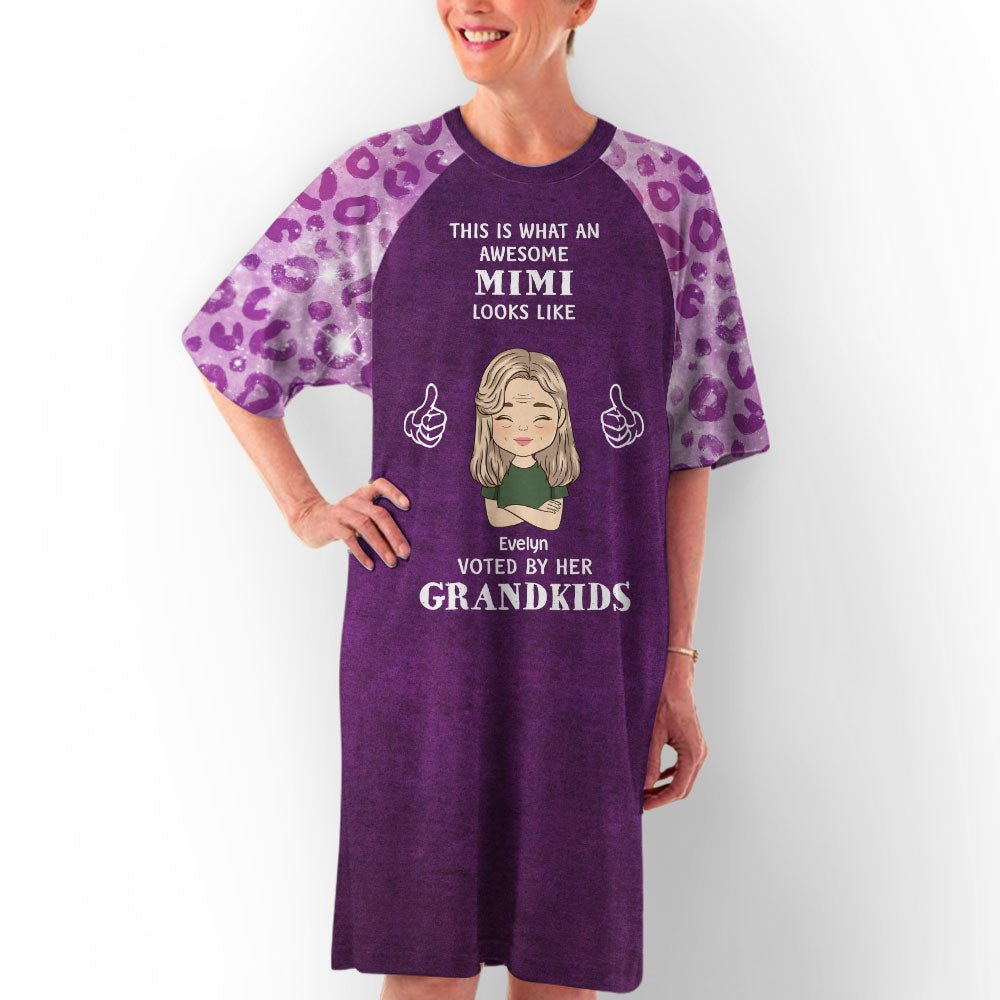 Awesome Grandma Look Like - Personalized Custom 3/4 Sleeve Dress