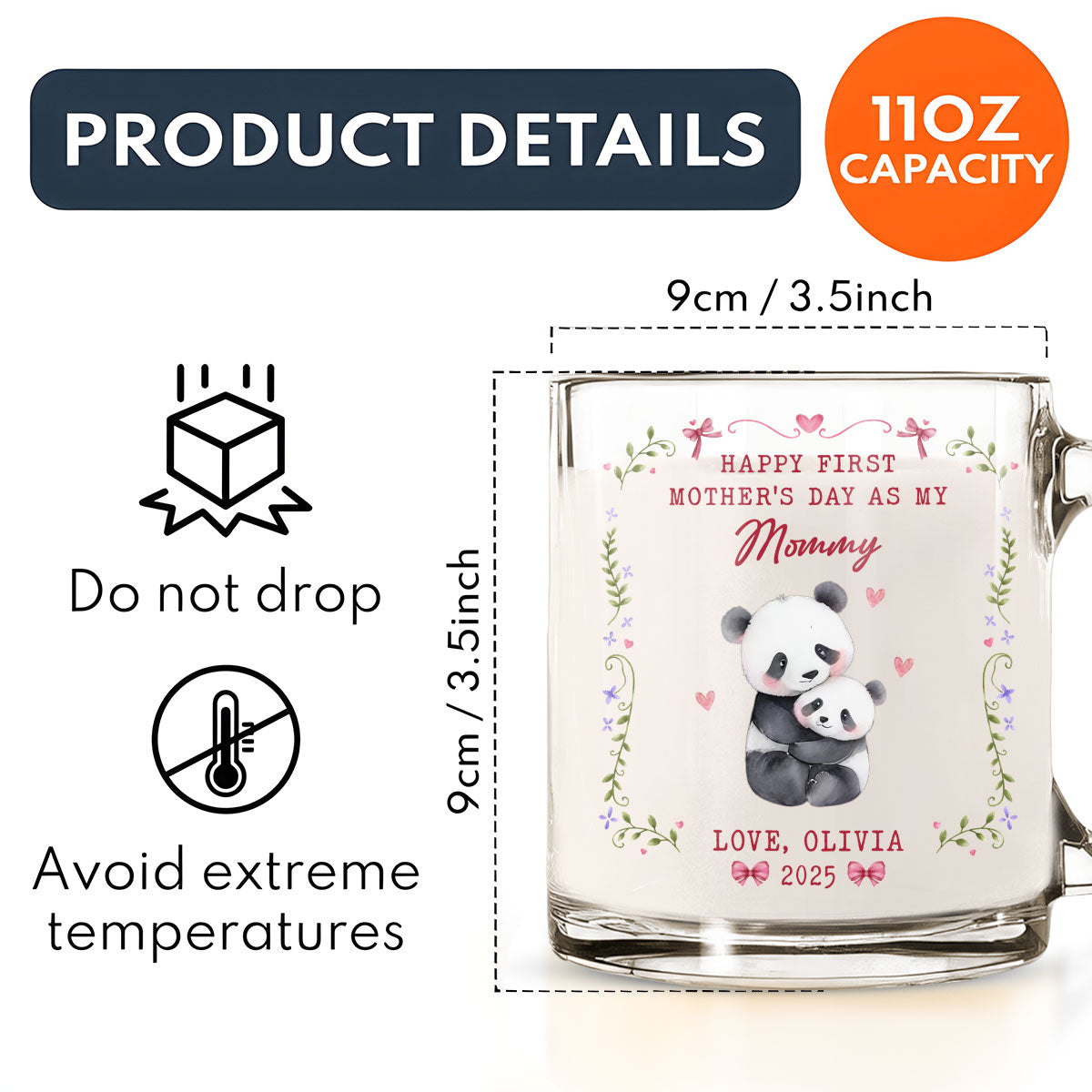 Special Day For Mommy - Personalized Custom Glass Mug