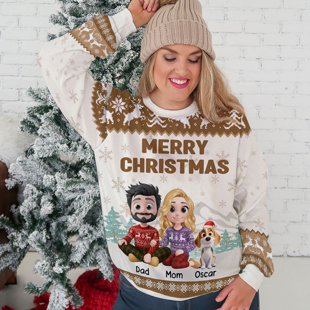 As A Family Now Onwards - Personalized Custom All-Over-Print Sweatshirt