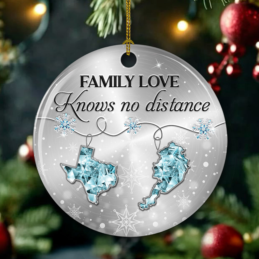 Our Family 2025 - Personalized Custom 3D Inflated Effect Ceramic Ornament