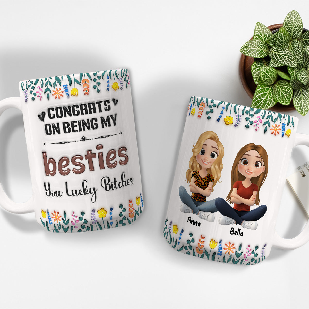 Congrats On Being My Forever Bestie - Personalized Custom 3D Inflated Effect Mug