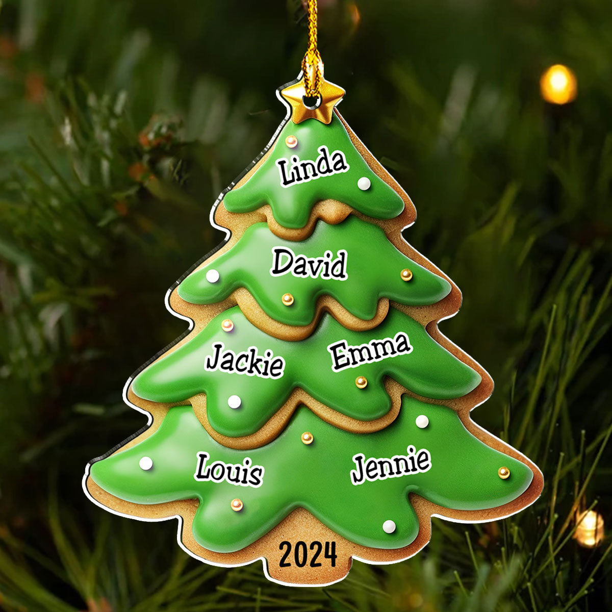 Family Gingerbread Name - Personalized Custom Acrylic Ornament