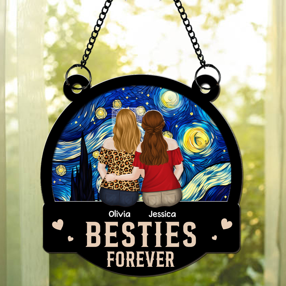 Besties Forever - Personalized Custom Suncatcher