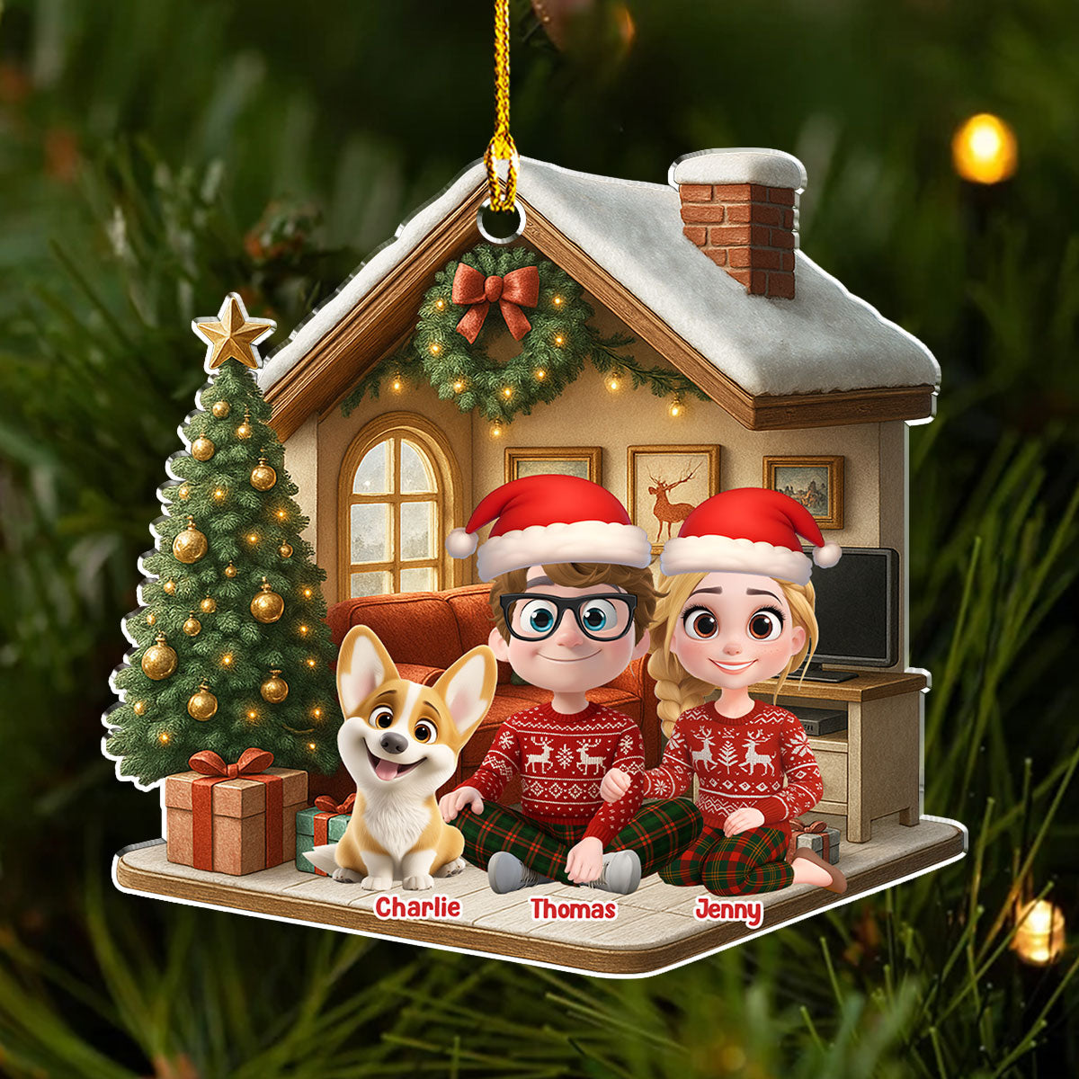 Under One Roof - Personalized Custom 3D Effect Acrylic Ornament