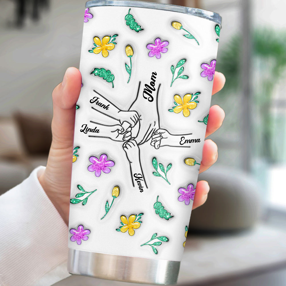 You Hold Our Hands, Also Our Hearts - Personalized Custom 3D Inflated Effect Tumbler
