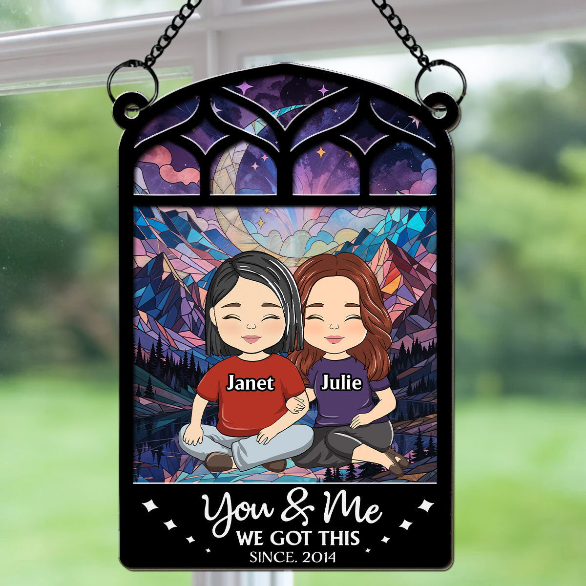 You And Me - Personalized Custom Suncatcher