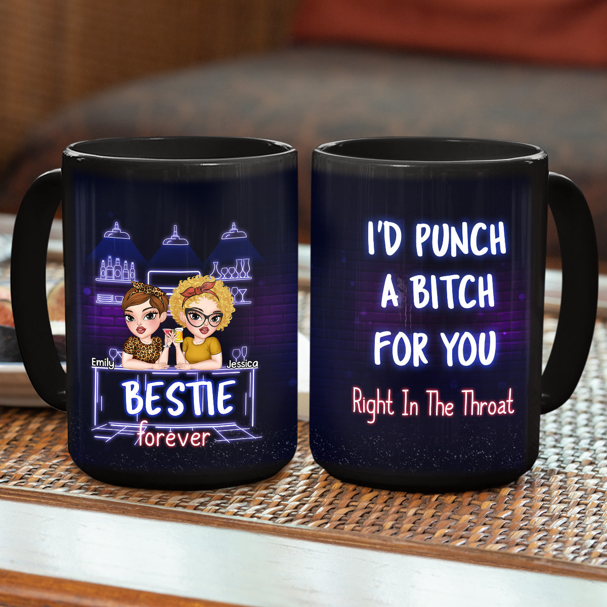 You And Me Bestie Forever - Personalized Custom Coffee Mug