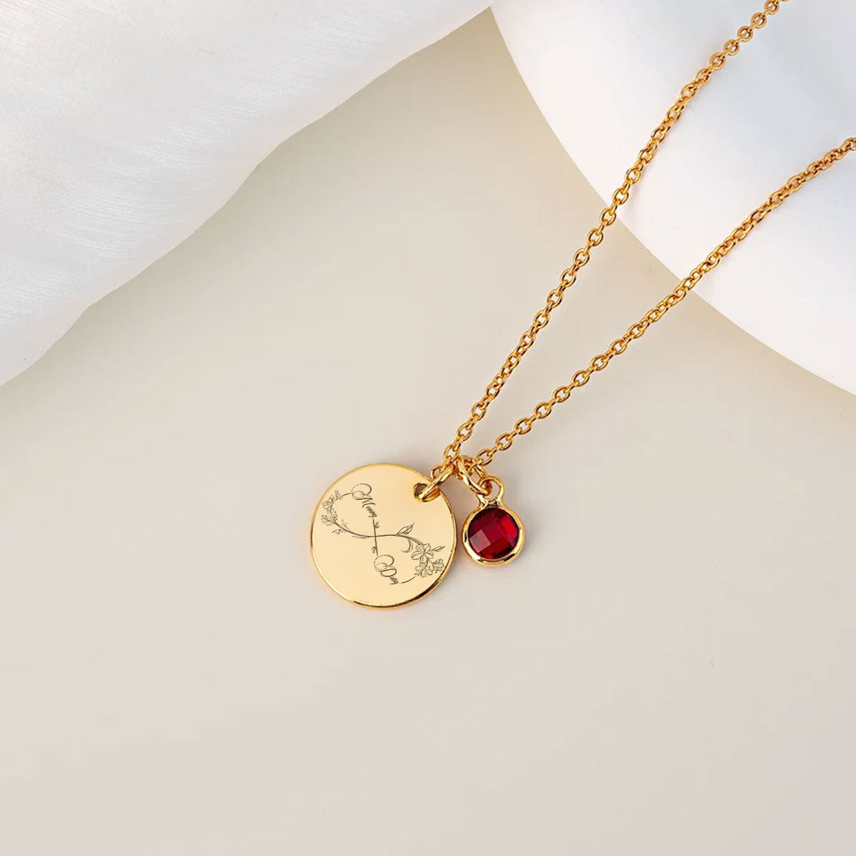 First My Daughter Forever My Friend - Personalized Custom Birthstone Necklace With Message Card