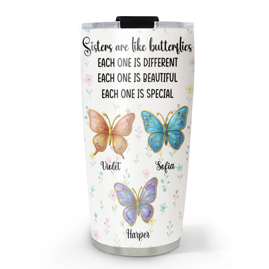 Butterfly Sisters - Personalized Custom Tumbler