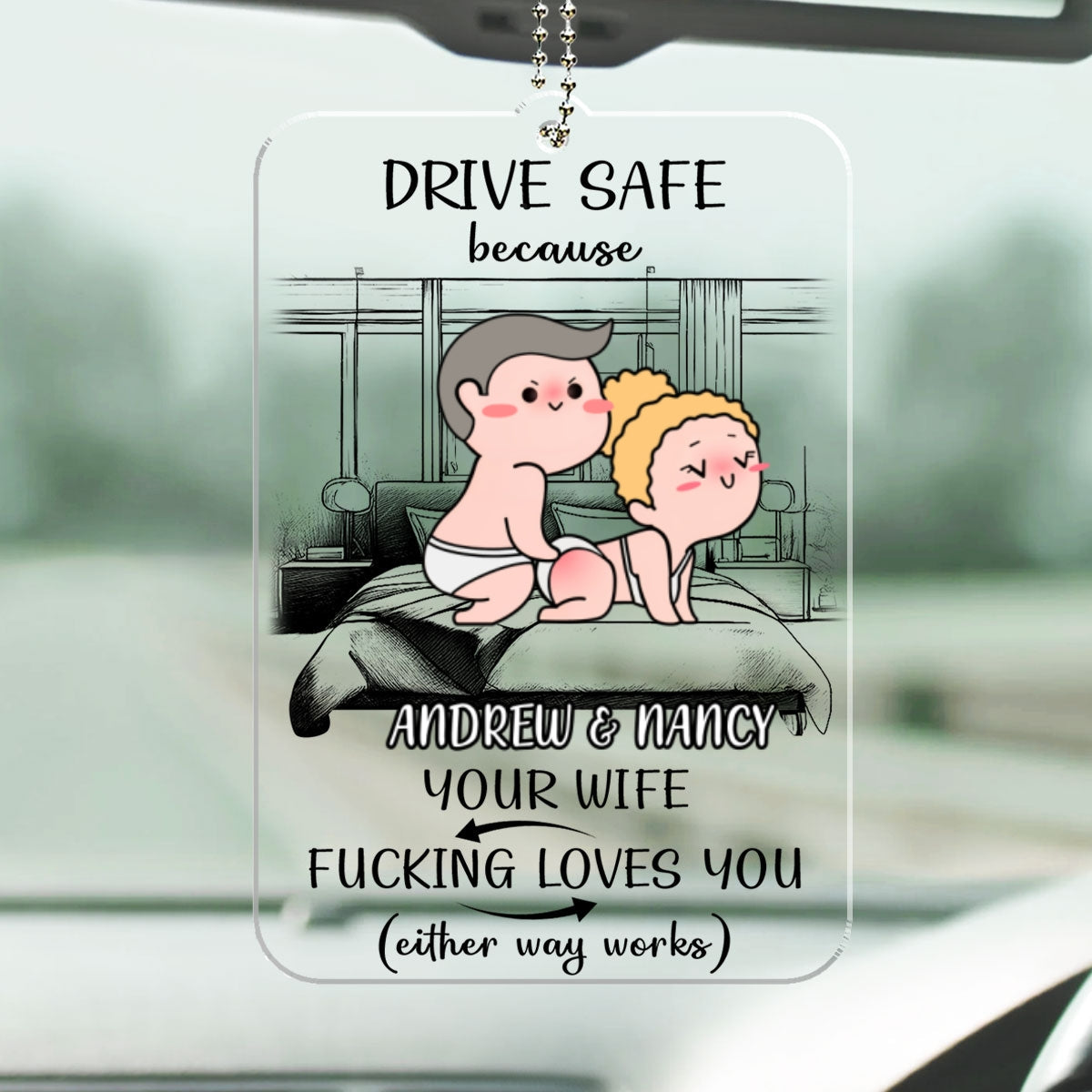 Take Care On The Road You Mean The World To Me - Personalized Custom Car Ornament