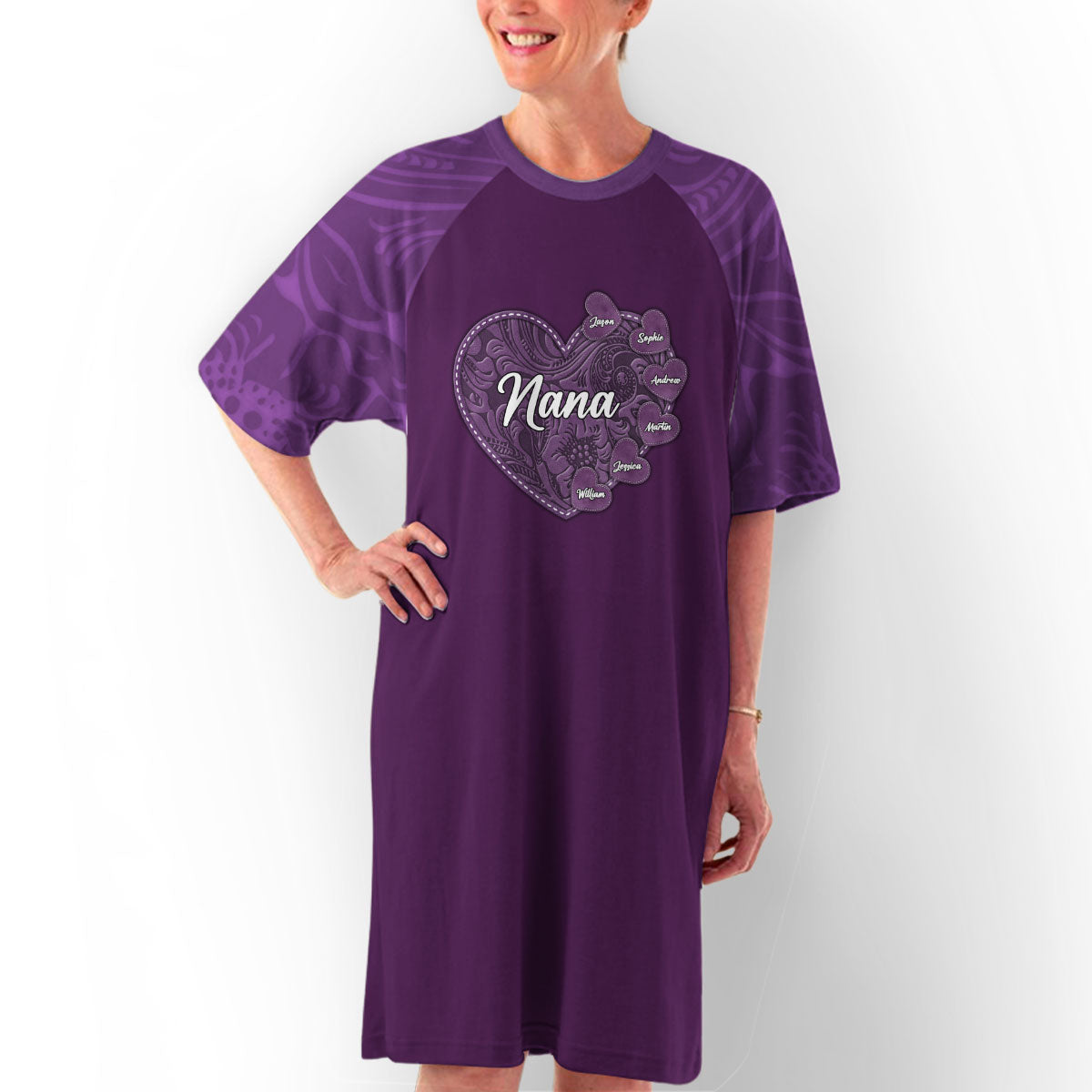 Grandkids Make Life More Grand - Personalized Custom 3/4 Sleeve Dress