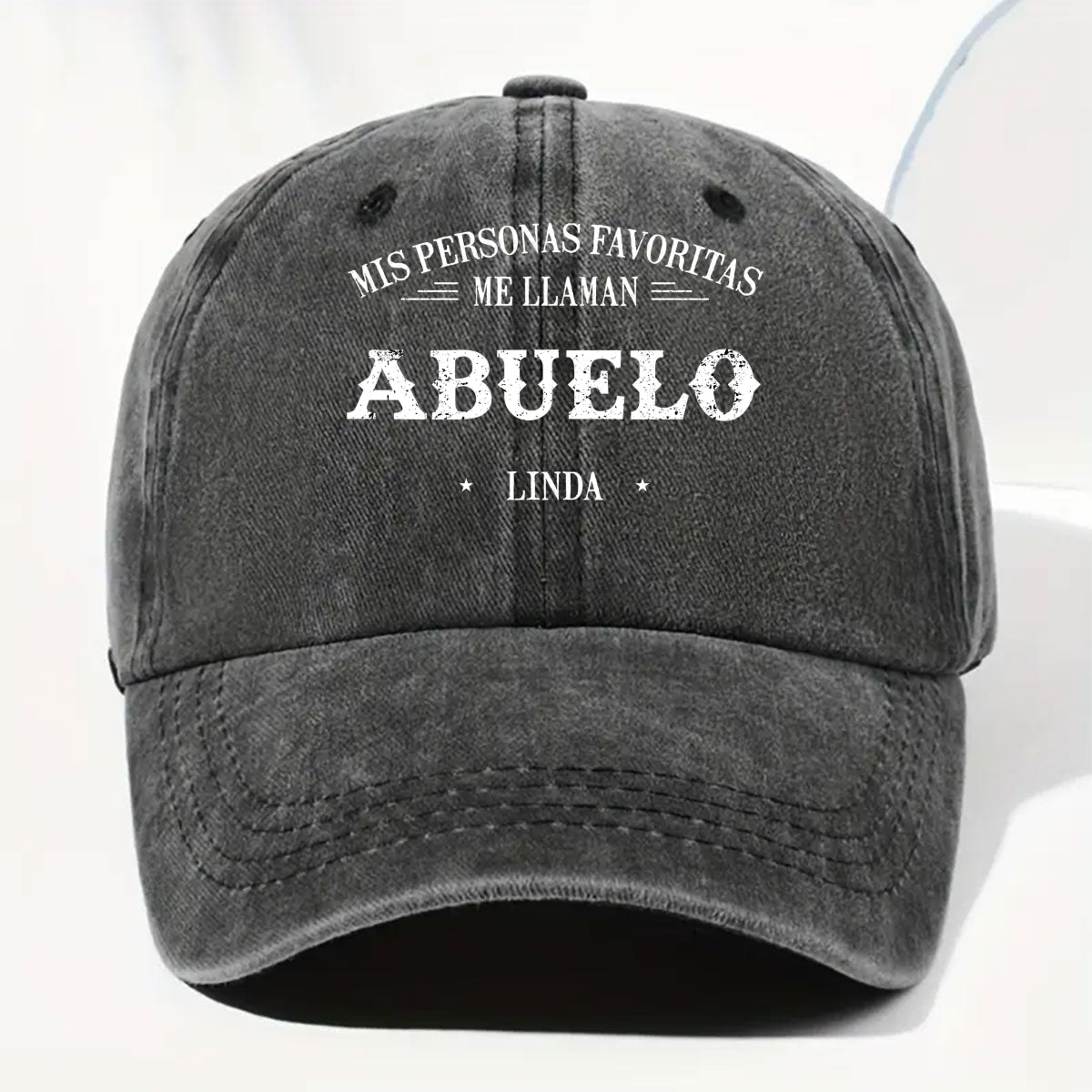 Mis Personas Favoritas Me Llaman - Gorra de Mezclilla Vintage Lavada Personalizada