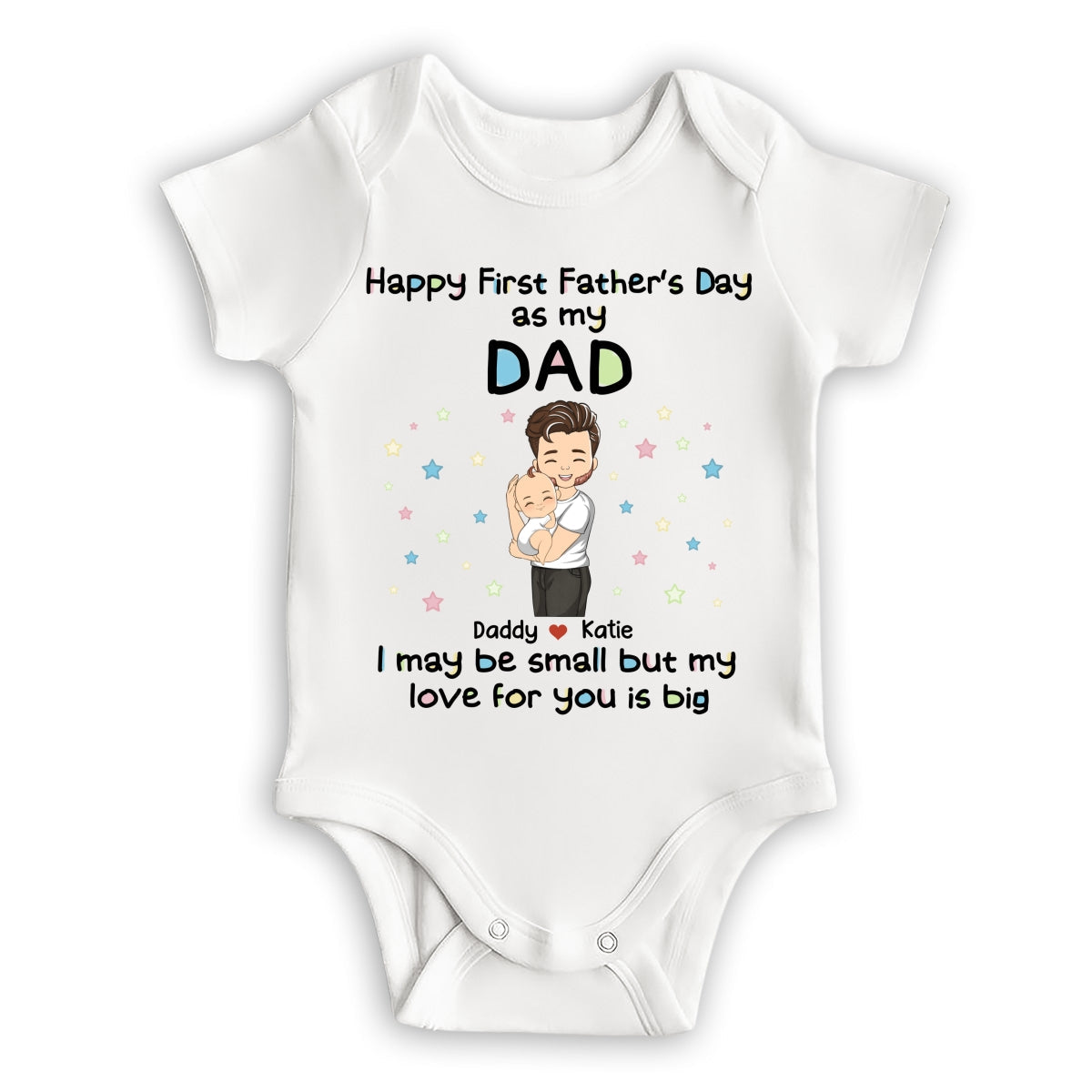 Daddy and Kid - Personalized Custom Baby Onesie