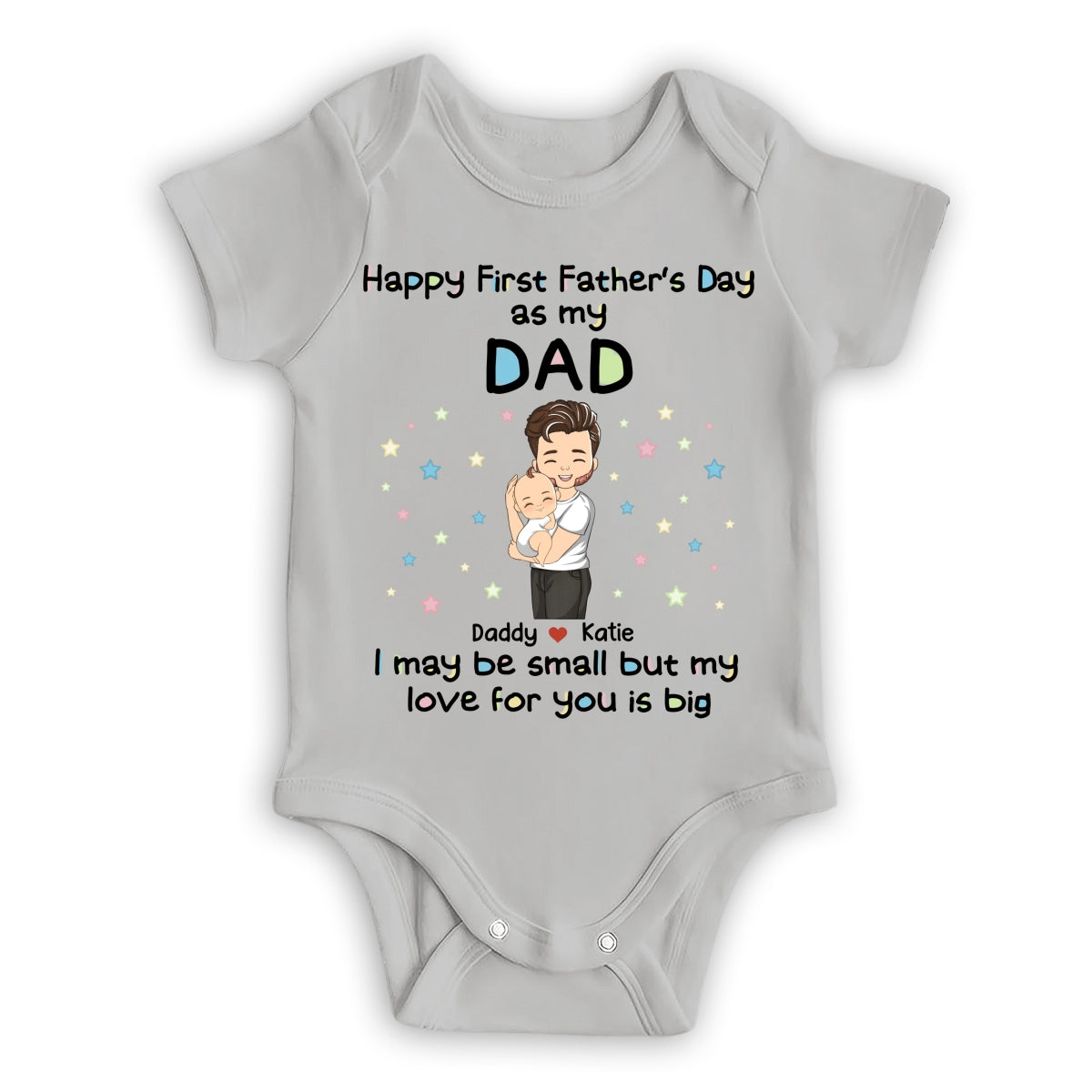 Daddy and Kid - Personalized Custom Baby Onesie