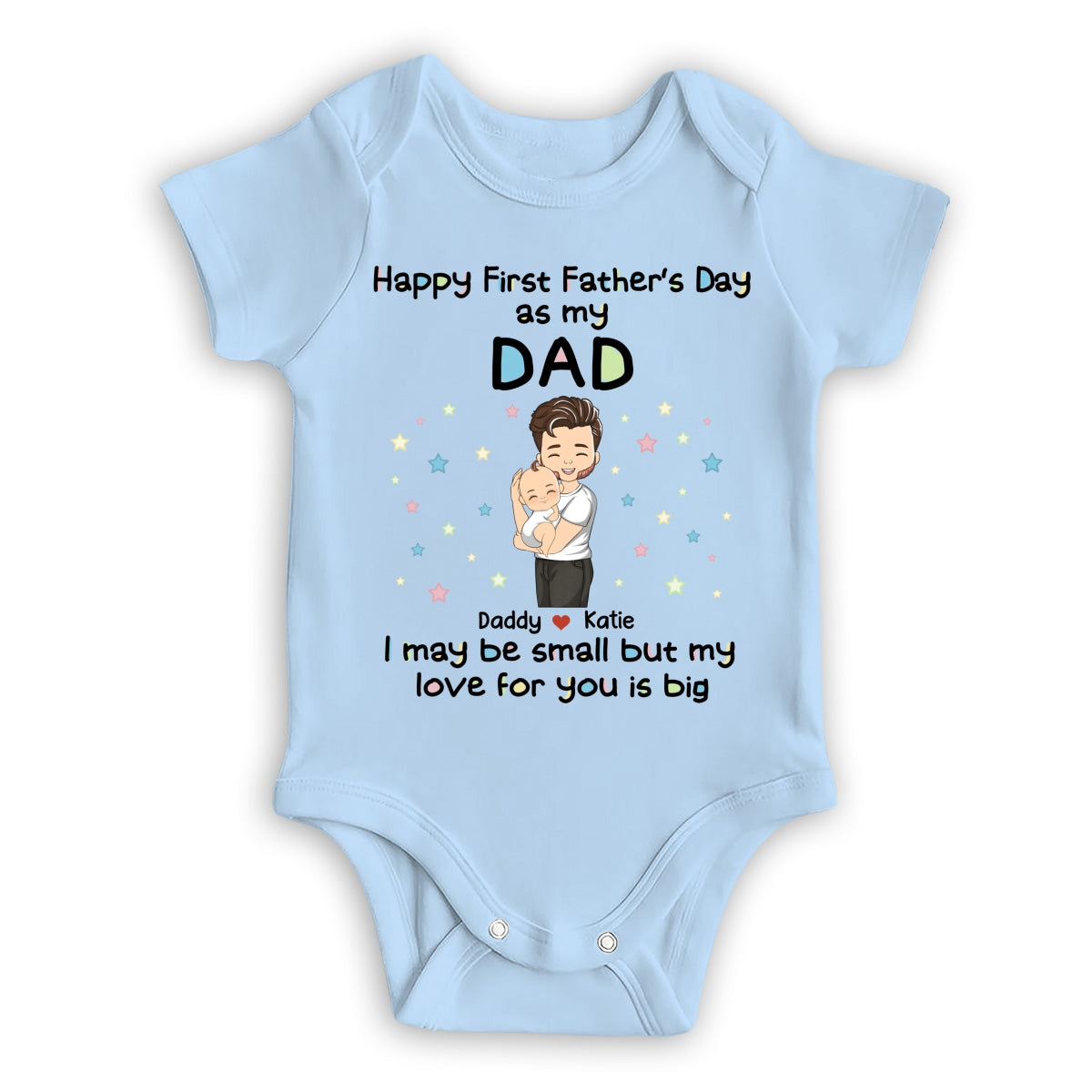 Daddy and Kid - Personalized Custom Baby Onesie