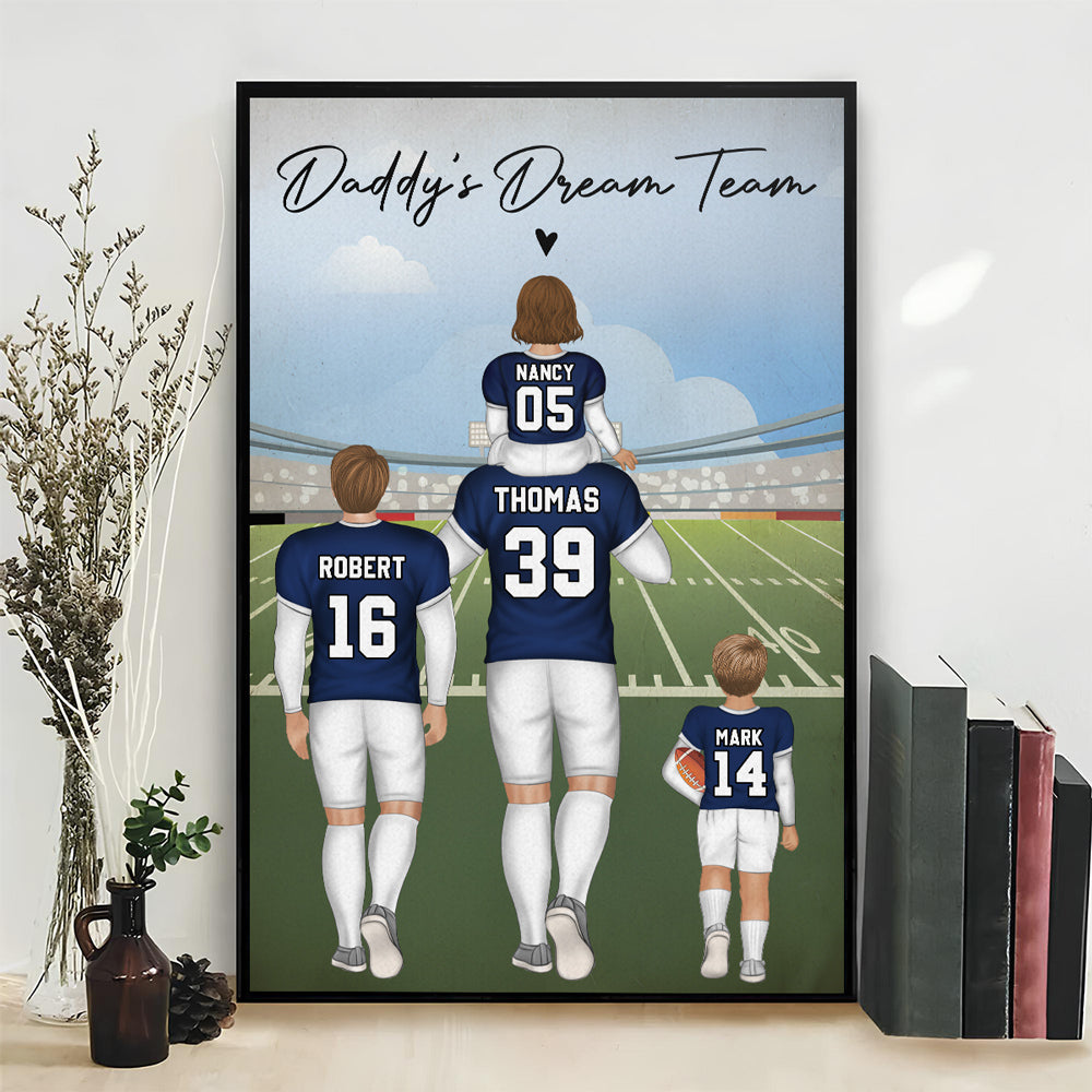 American Football Dad - Personalized Custom Poster