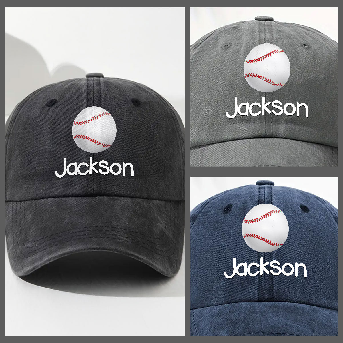 The Winner - Personalized Custom Vintage Washed Denim Cap