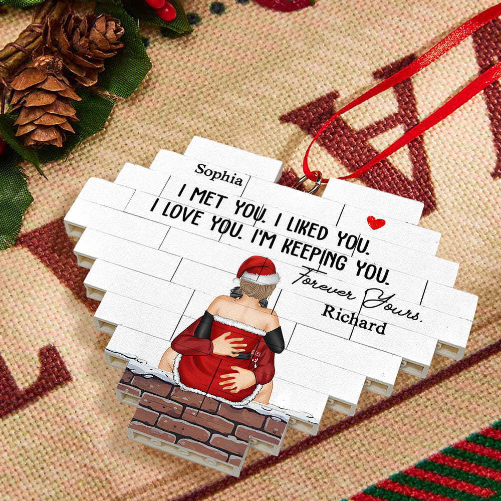 Keeping You Forever - Personalized Custom Heart Puzzle Ornament