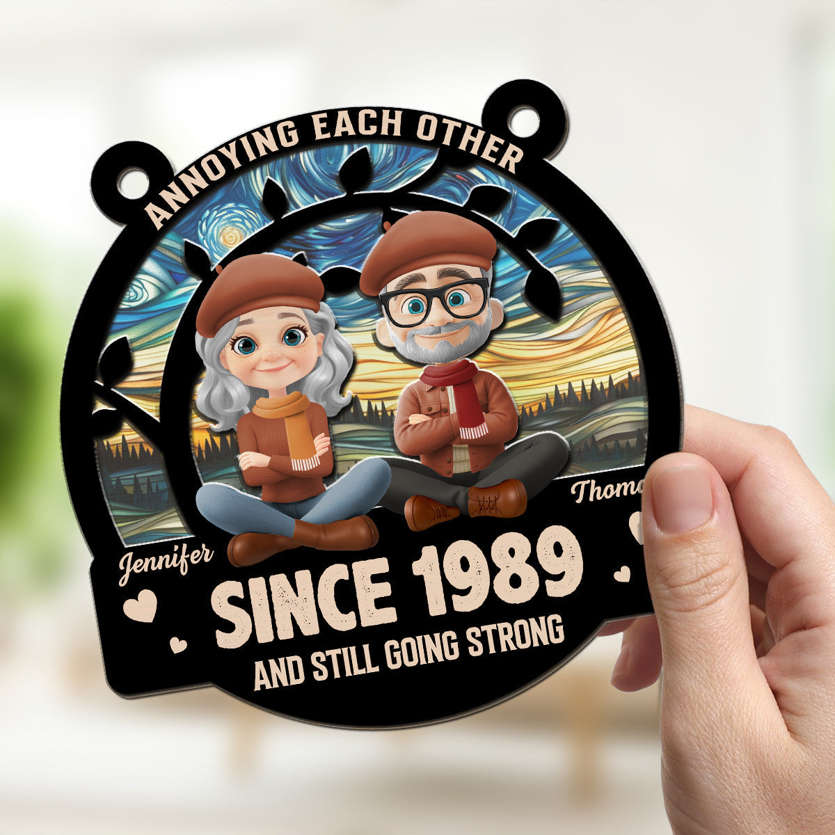 Love You Forever Autumn - Personalized Custom Suncatcher