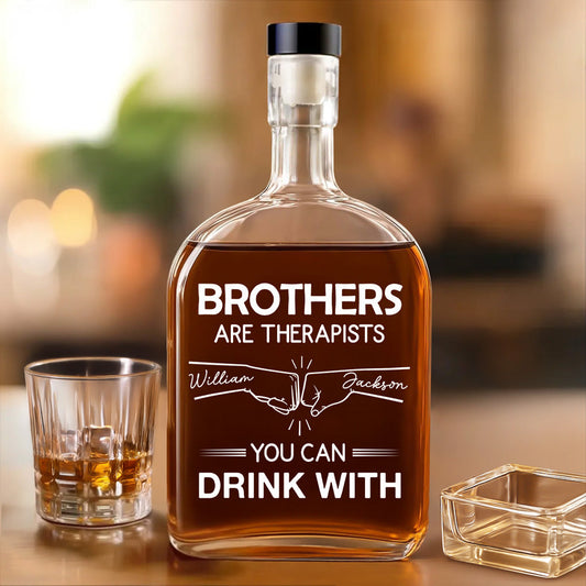 My Brother Knows My Cure - Personalized Custom Spirits Decanter