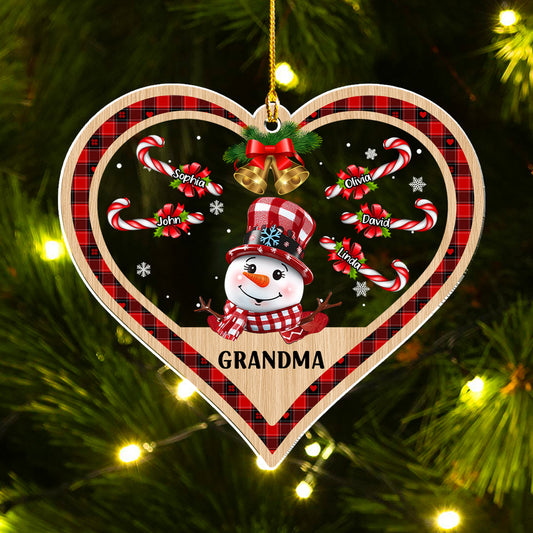 Grandma With Her Lovers - Personalized Custom Acrylic Ornament