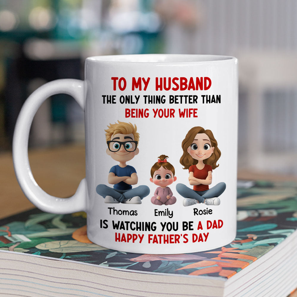 Watching You My Husband - Personalized Custom Coffee Mug