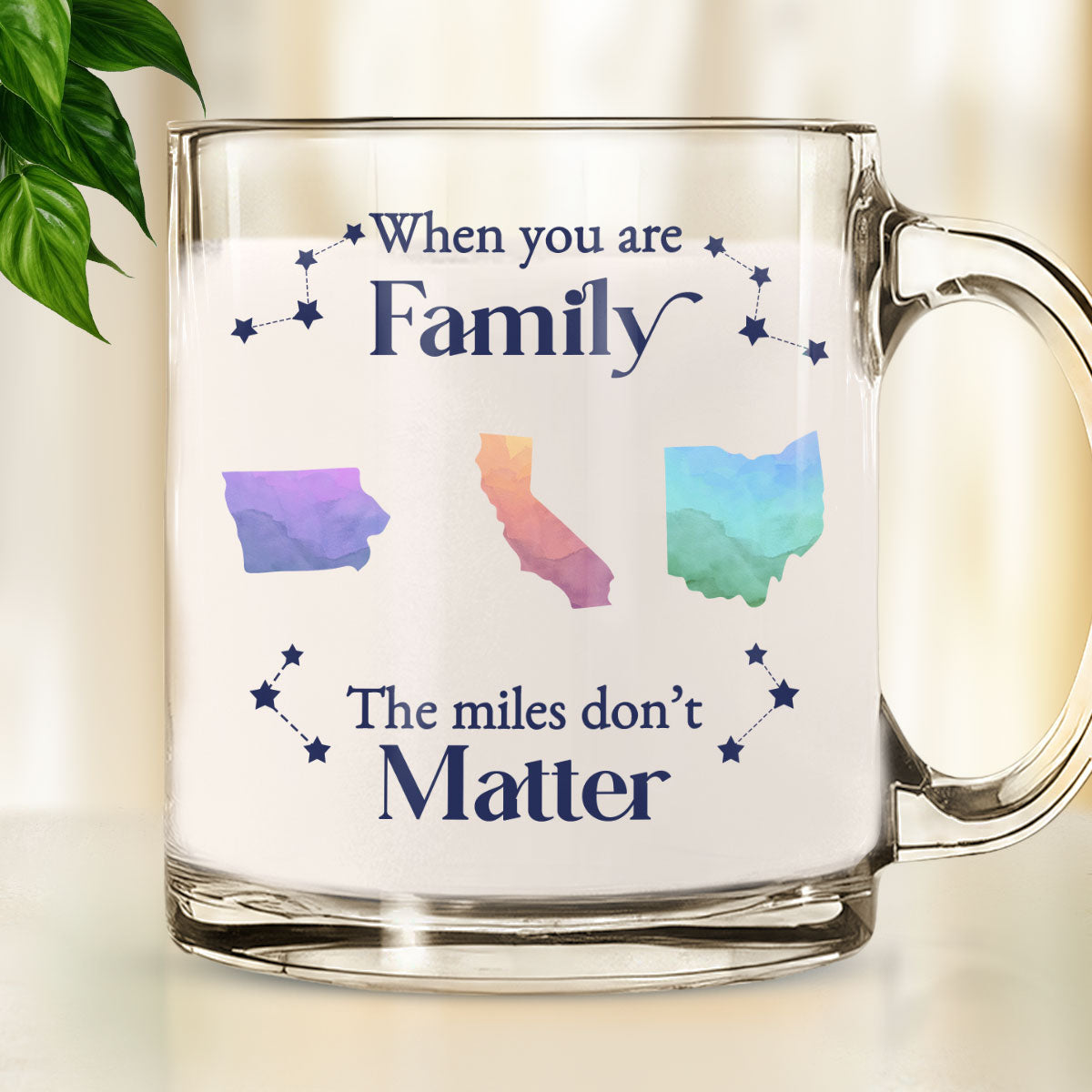 Distance Cannot Weaken The Bonds Of Family - Personalized Custom Glass Mug