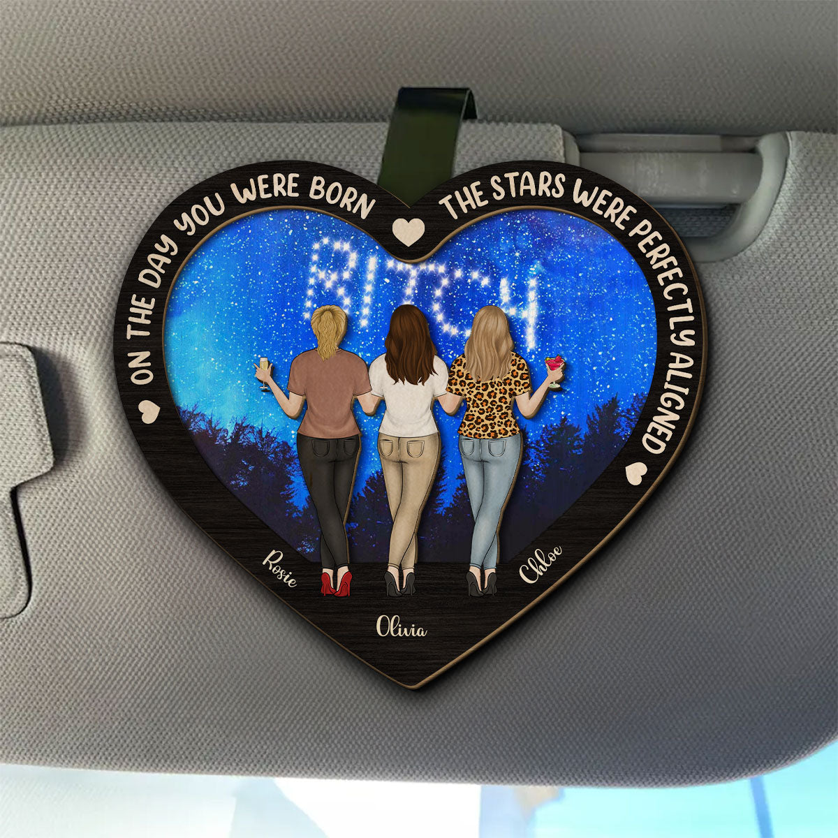 On The Day You Were Born - Personalized Custom Car Visor Clip