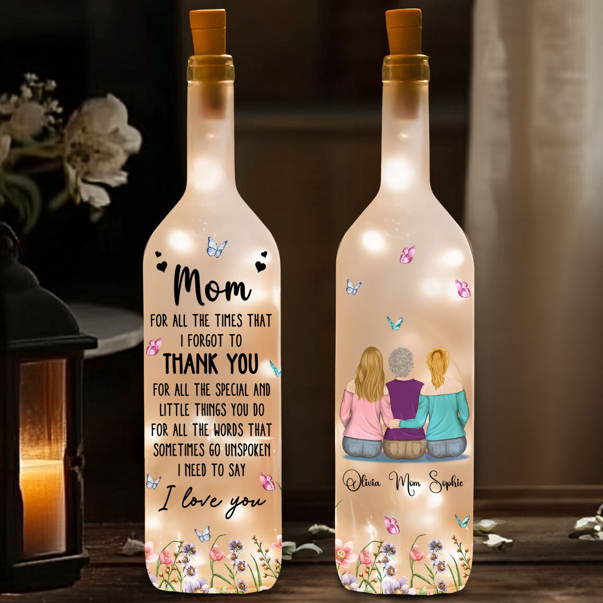 I Need To Say I Love You Mom - Personalized Custom Bottle Lamp