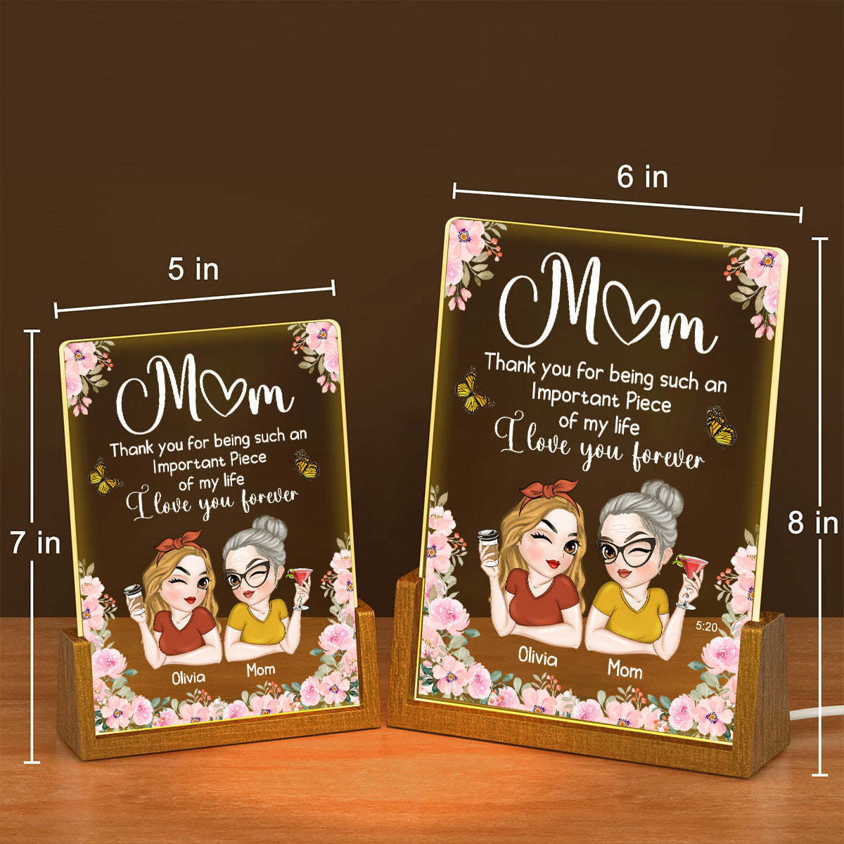 Important Piece - Personalized Custom Plaque With Walnut Base