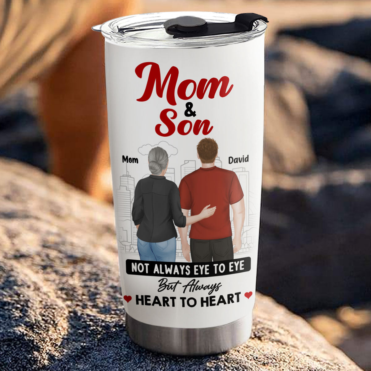 Mom And Son Forever Strong - Personalized Custom Tumbler