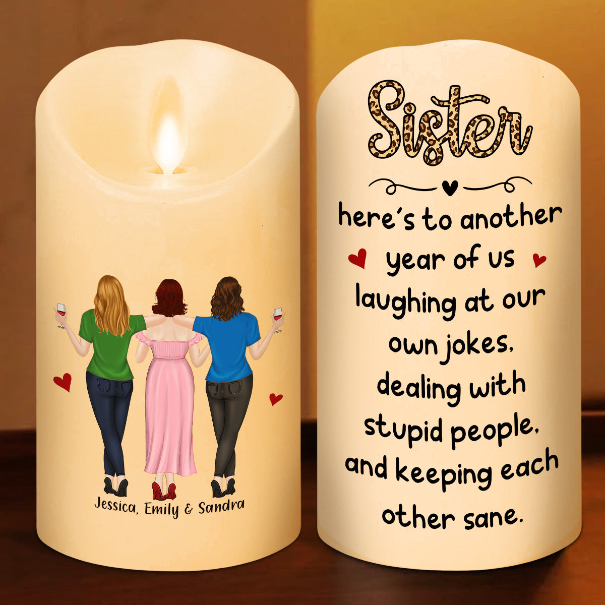 Another Year Together - Personalized Custom LED Candle