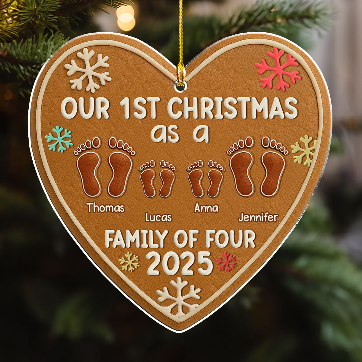 First Year Of Our Family - Personalized Custom Acrylic Ornament