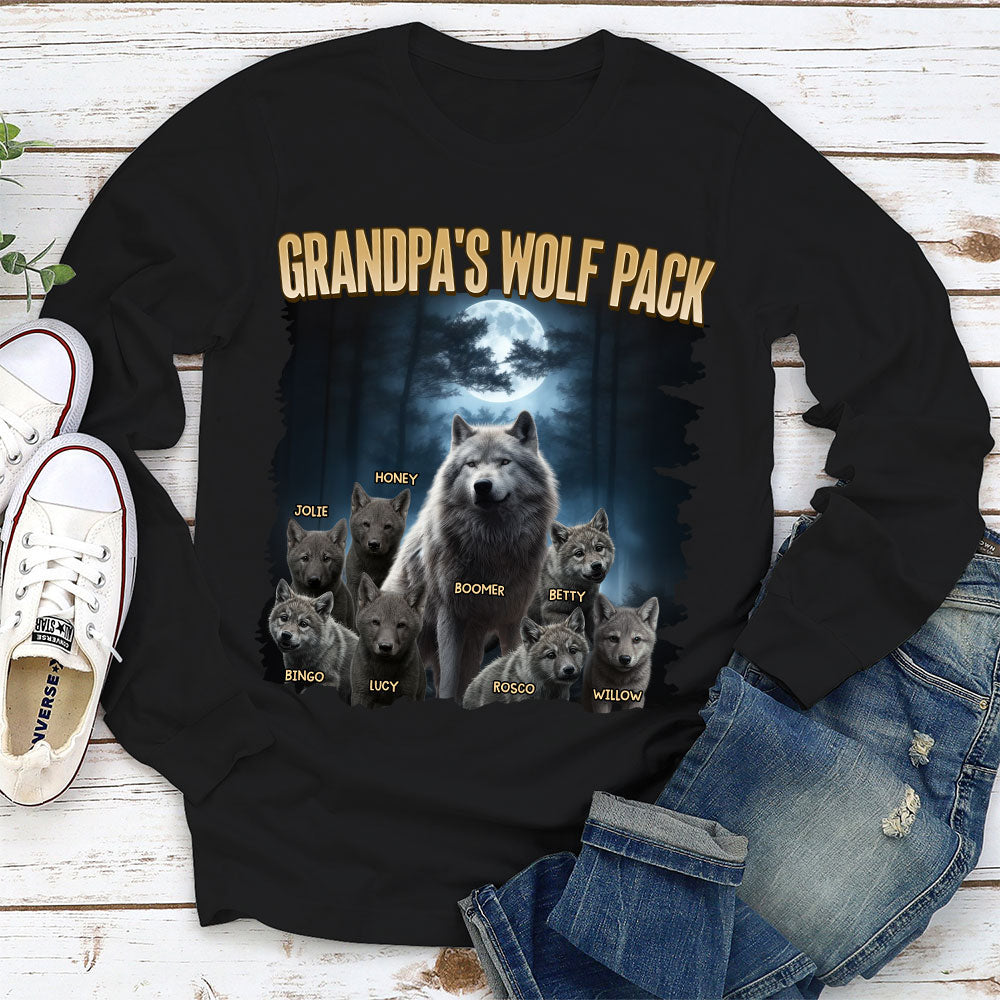 Dad Wolf Pack - Personalized Custom Shirt
