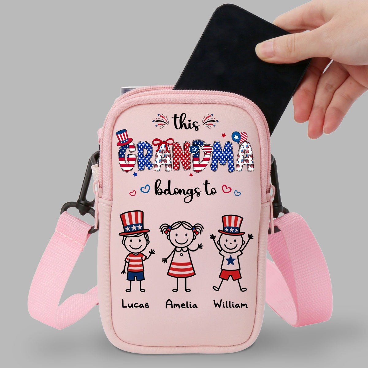 Home Is Where Your Grandma Is - Personalized Custom Water Bottle Carrier Bag