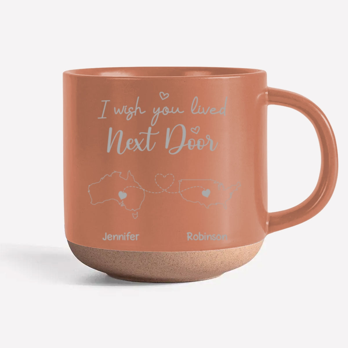 I Wish We Lived Close International  - Personalized Custom Pottery Mug